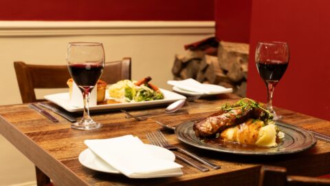 lamb henry and pie, lake district castle inn hotelk, bvassenthwaite copy